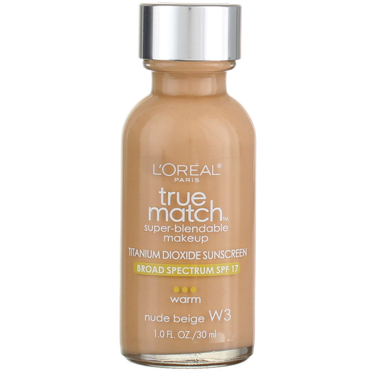 L'Oreal Paris True Match Super Blendable Makeup in Nude Beige 30ml bottle