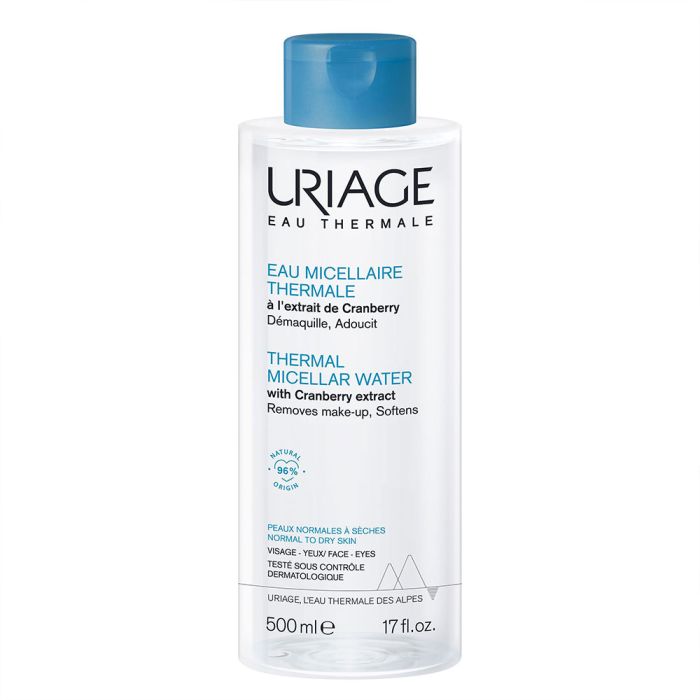 Uriage Thermal Micellar Water 500ml bottle on white background