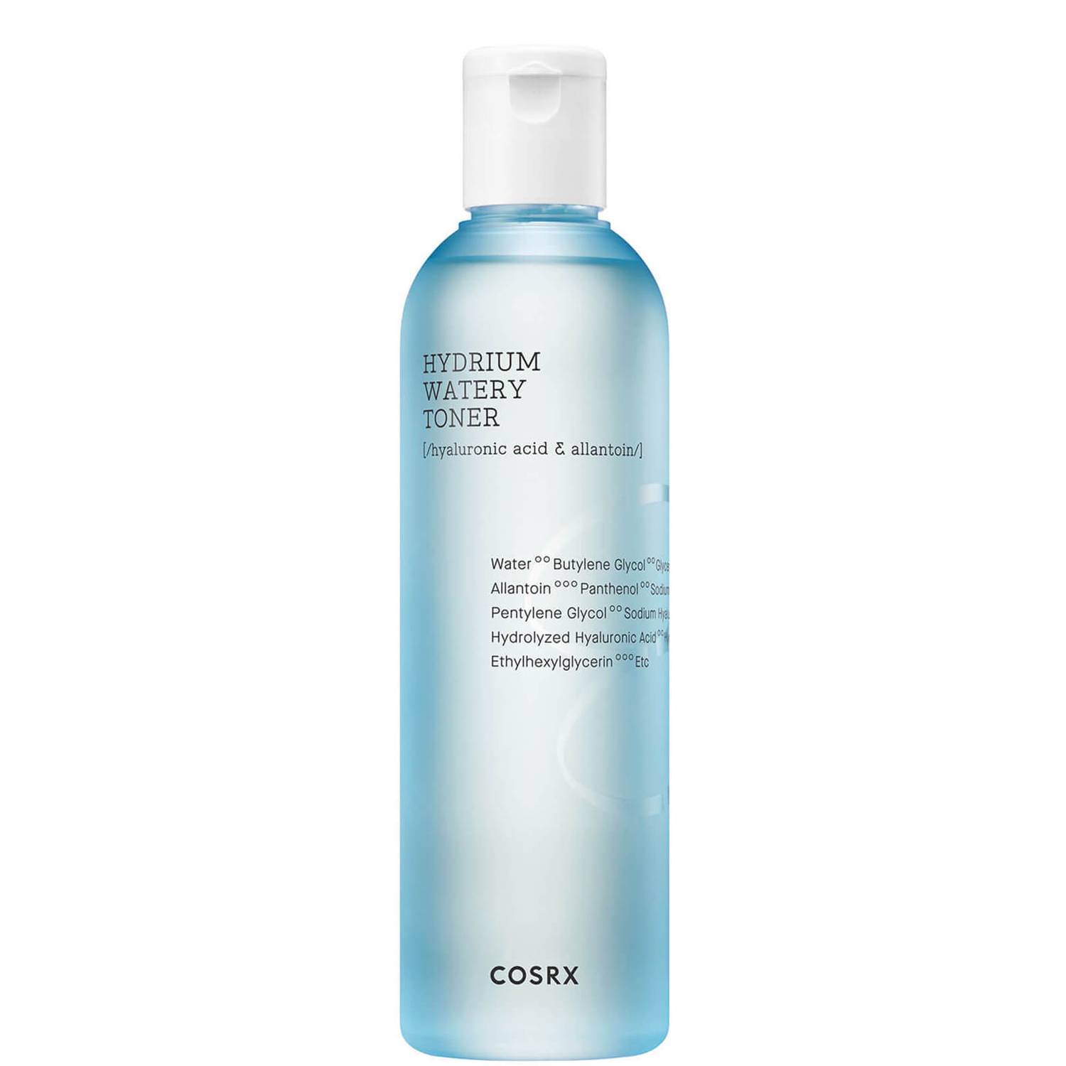 COSRX Hydrium Watery Toner 150ml front view – minimalist white bottle