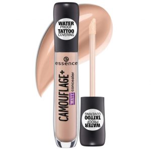 Essence Concealer 20 Light Ivory in a slim tube with wand applicator, bright ivory shade