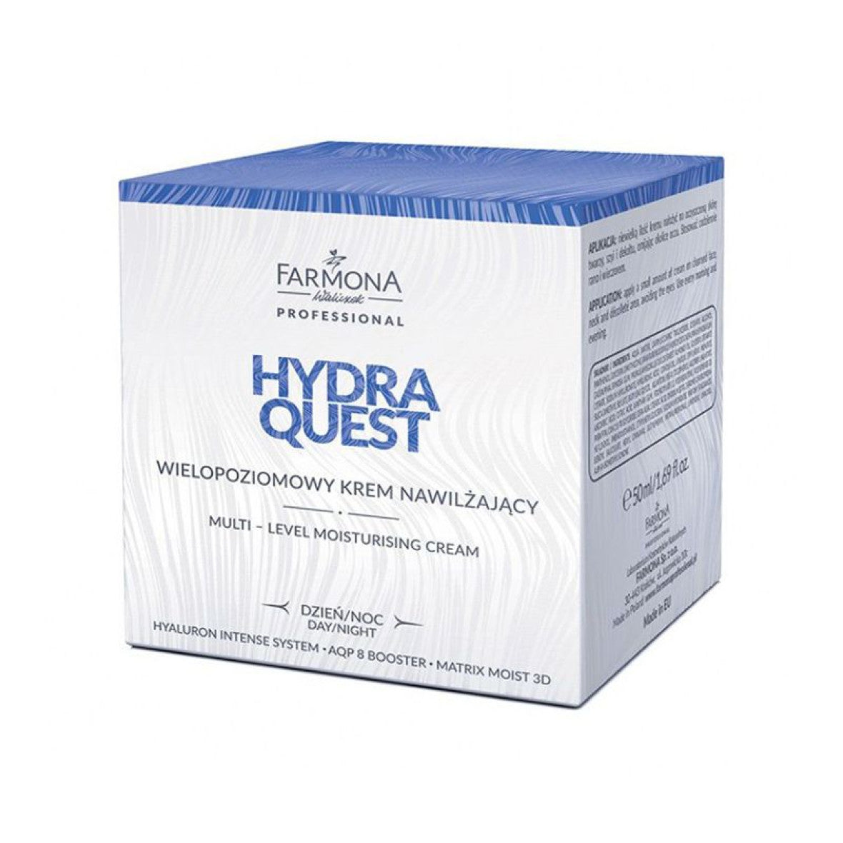 Farmona Hydra Quest Multi-Level Moisturizing Cream 50ml white jar with pump