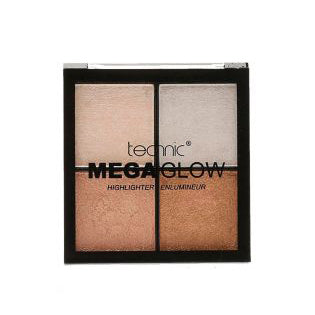 Technic Matte Mega Highlighter palette with four matte shades in a square compact