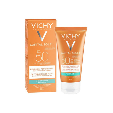 Vichy Capital Ideal Soleil SPF 50 Mattifying Face Fluid 50ml bottle packaging front view