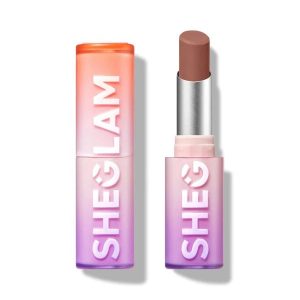 Sheglam Matte Lipstick in Have No Fear bullet-shaped tube on white background