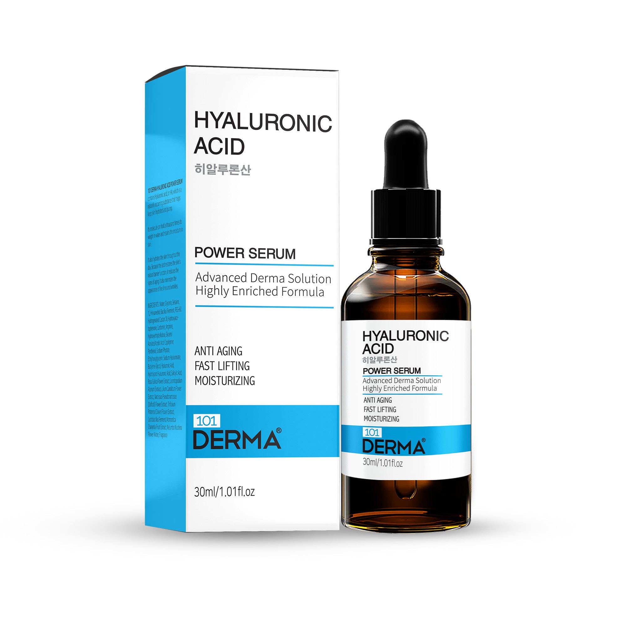 101 Derma Hyaluronic Acid Serum 30ml bottle front view
