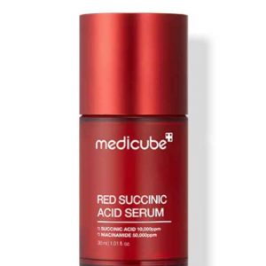 Medicube Red Succinic Acid Serum 30ml bottle on white surface