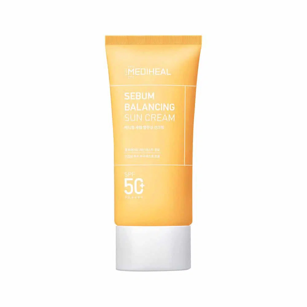 Mediheal Sebum Balancing Sun Cream 50ml white tube with blue cap