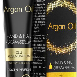 Revuele Hand & Nail Cream Argan Oil 50ml tube on white background