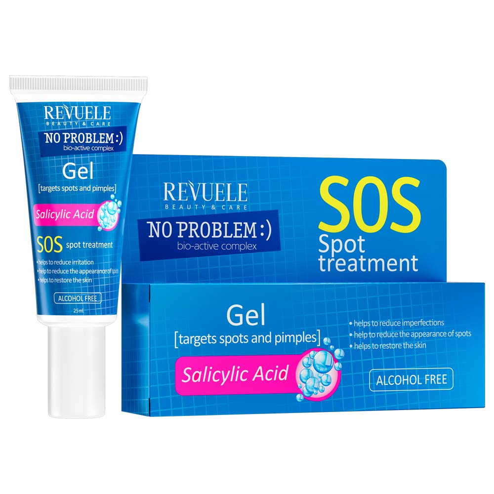 Revuele Sos Spot Treatment Gel 25 Ml tube packaging front view
