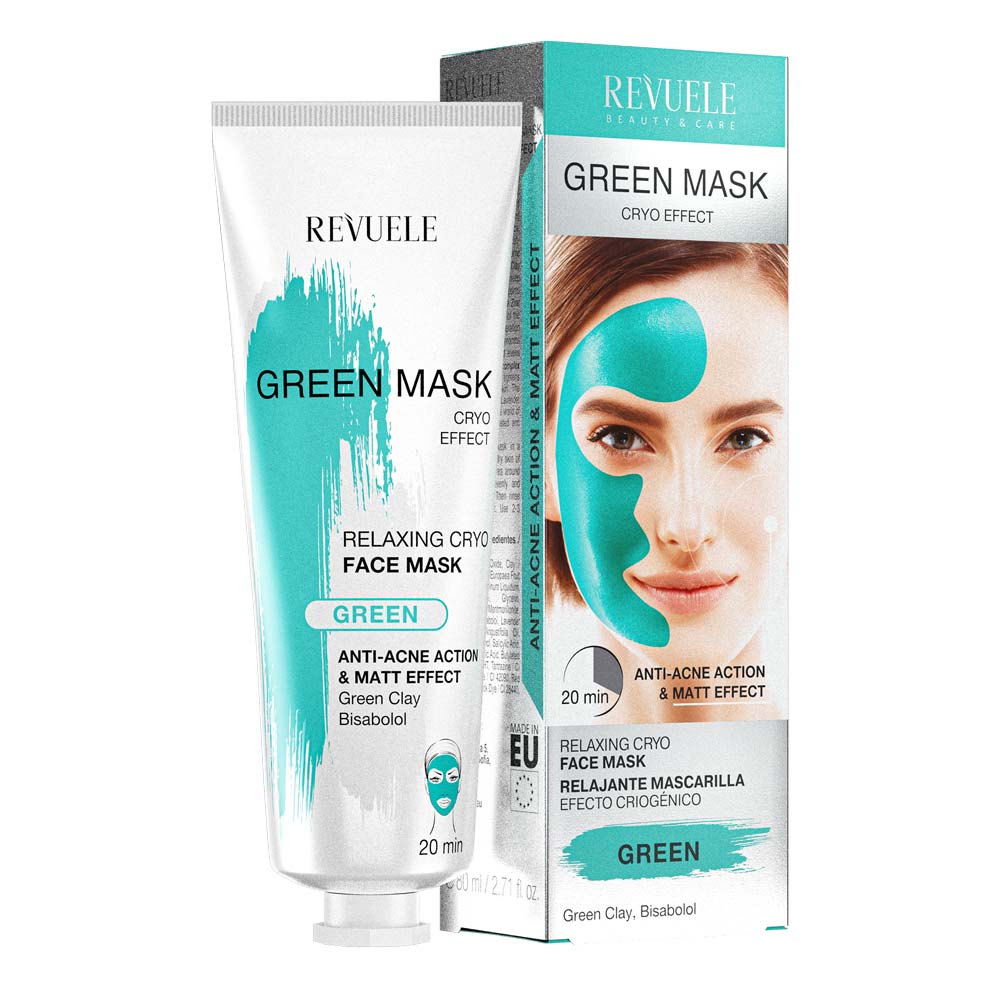 Revuele Green Mask Anti Acni 80 ml tube packaging front view