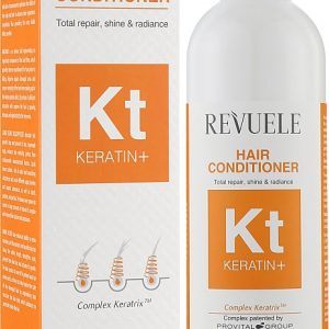 Revuele Kt Keratin + Hair Conditioner 200Ml bottle on white background
