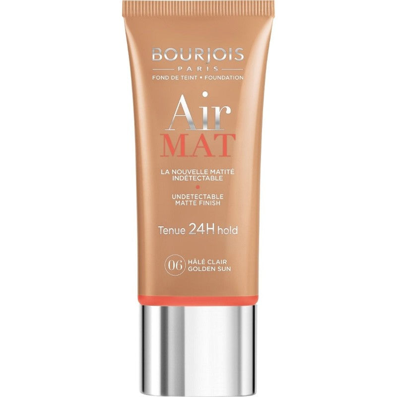 Bourjois Air Mat Foundation No.06 Hale Clair in a matte glass bottle with pump, 30 ml