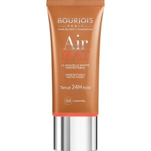 Bourjois Paris Air Mat Foundation 08 Caramel bottle on white background