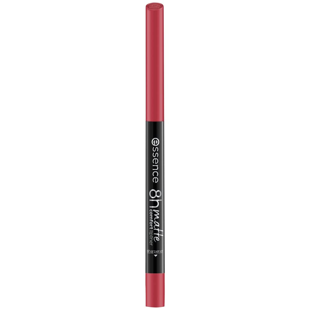 Essence 8h Matte Comfort Lipliner 07 in mauve shade, swatched on a hand