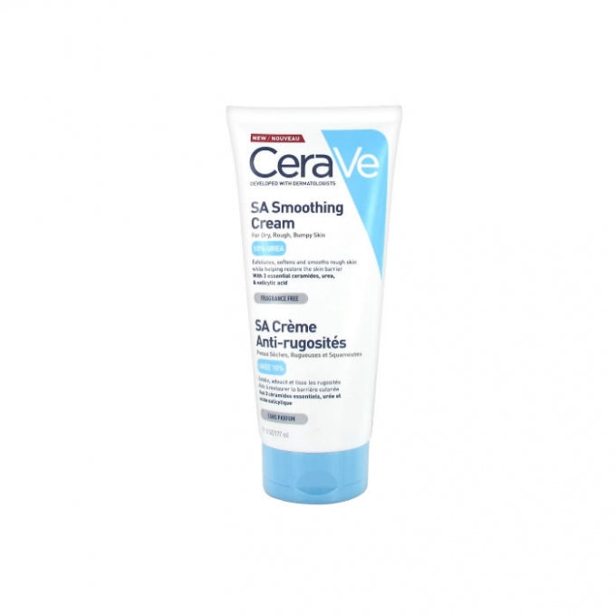 CeraVe SA Anti-Rough Smoothing Cream 177ml jar on white surface with clean minimalist aesthetic
