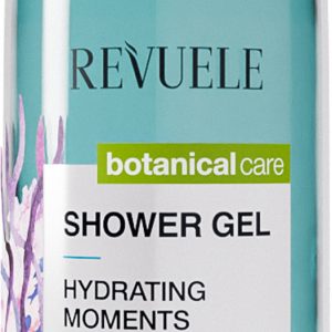 Revuele Hydrating Moments Shower Gel 400ml bottle, white packaging with blue accents
