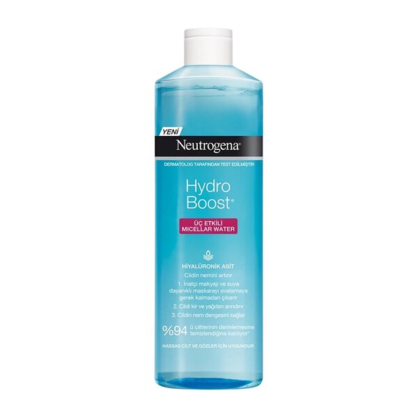 Neutrogena Hydro Boost Triple Micellar Water 400ml blue bottle frosted plastic