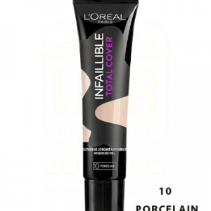 L'Oreal Infallible Total Cover Foundation in shade 10 Porcelain, 35g tube