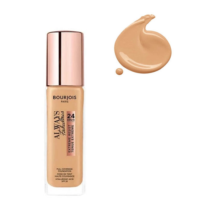 Bourjois Always Fabulous 24h Foundation in shade 100 Rose Ivory, 30ml bottle with pump