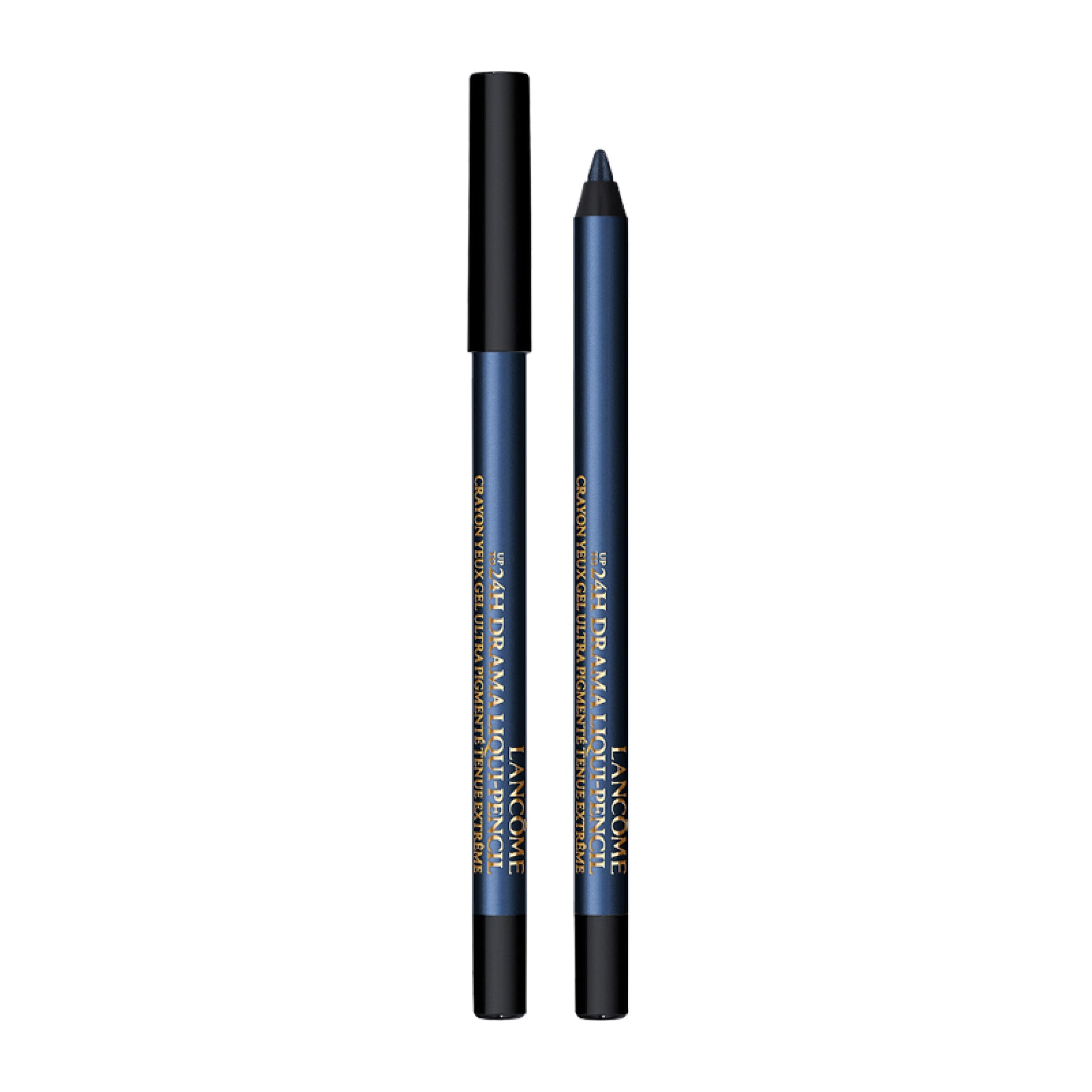 Lancome 24H Drama Liquid Pencil in Parisian Night, black and midnight-blue packaging, 1.2g size