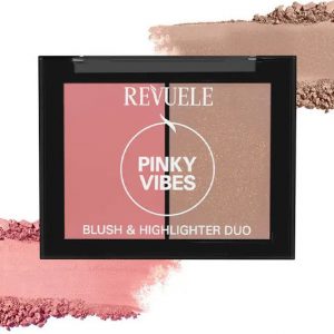 Revuele Blush & Highlighter Pinky Vibes 8G compact with pink and shimmer powders