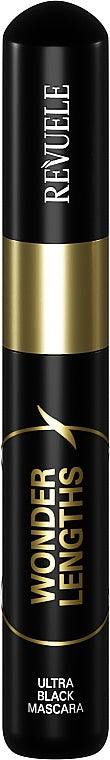 Revuele Wonder Lengths Ultra Black Mascara tube with sleek black design, 10 ml size for lengthening lashes