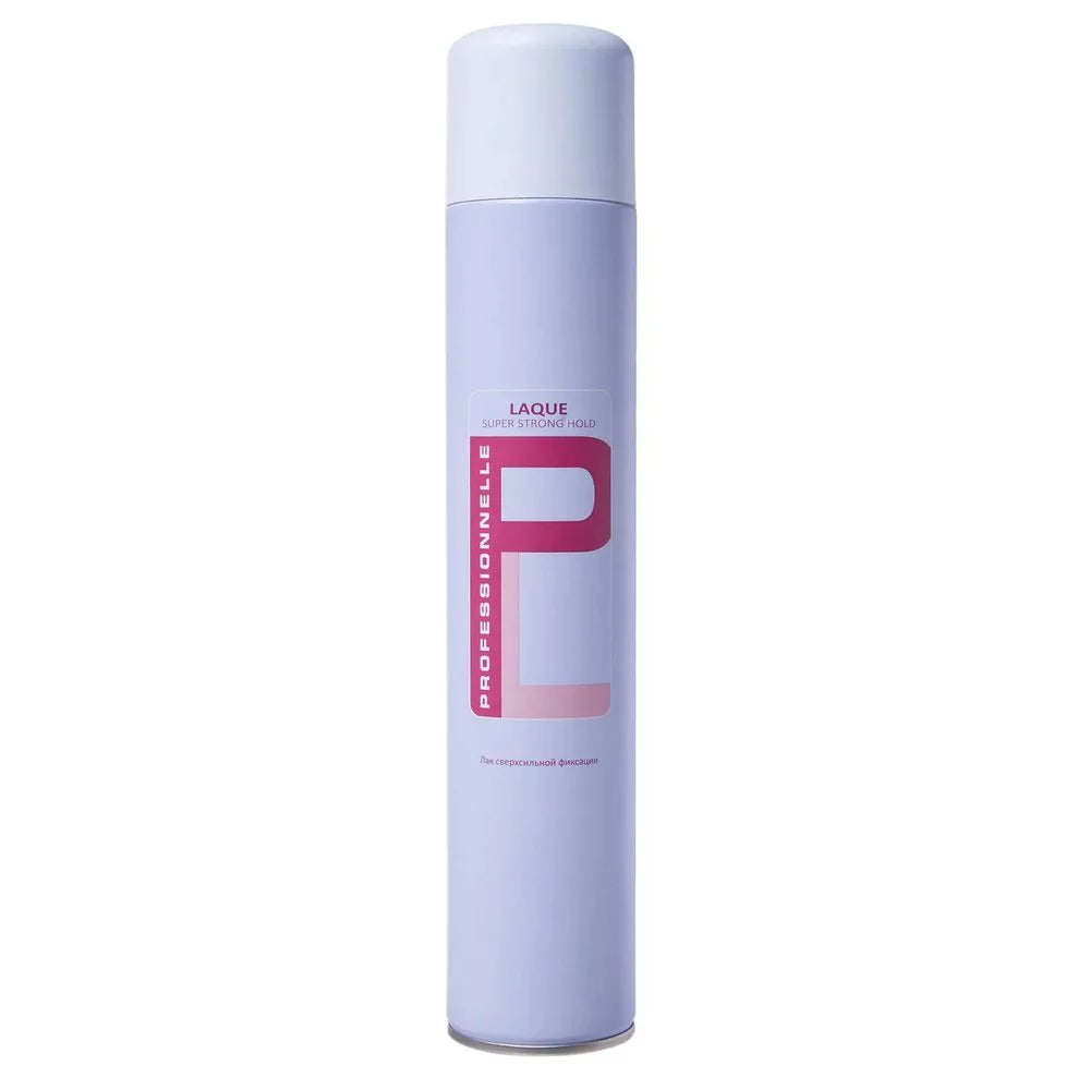 Professional Super Strong Hold Hair Spray 500 ml – black can with purple accents, front view
