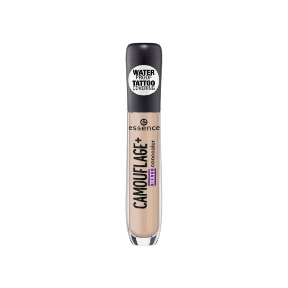 Essence Camouflage Matte Concealer in shade 40 Medium Fawn Nude, a light beige nude with a matte finish