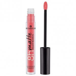 Essence 8h Matte Liquid Lipstick 09 Fiery Red – full-size bullet with precision applicator, intense red shade visible