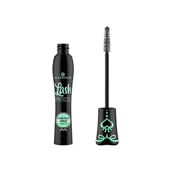 Essence Lash Princess mascara tube with green and black print against white background