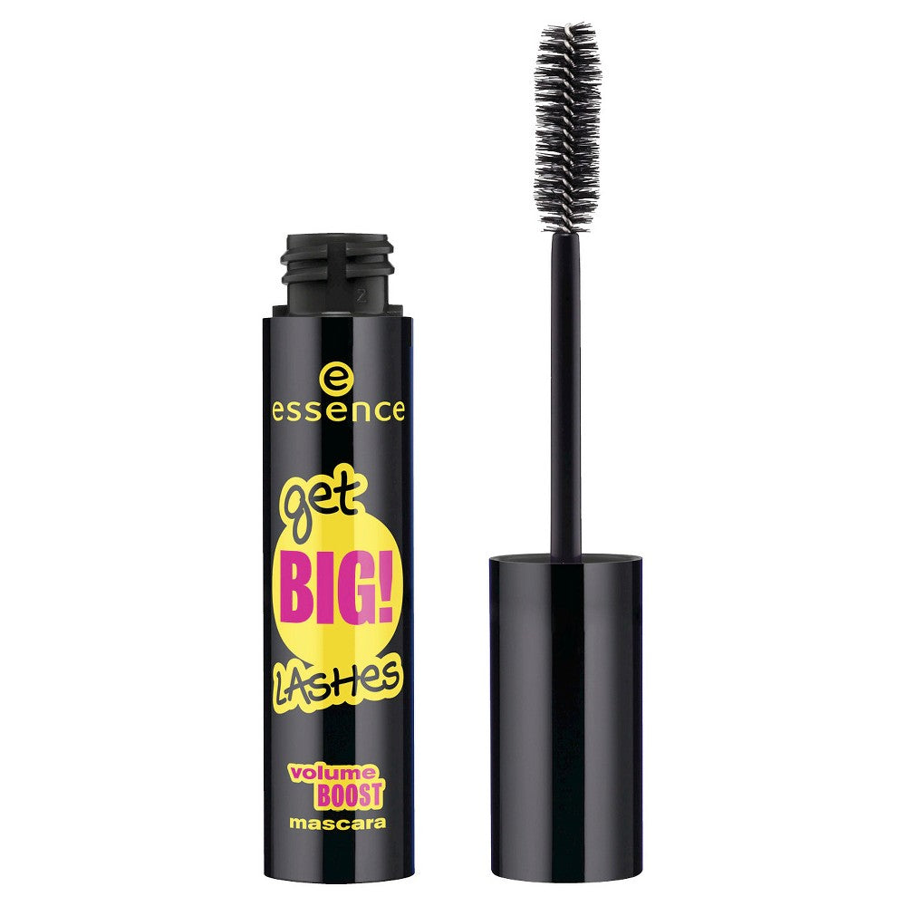 Essence Get Big Lashes Volume Boost Mascara tube with black cap on white background