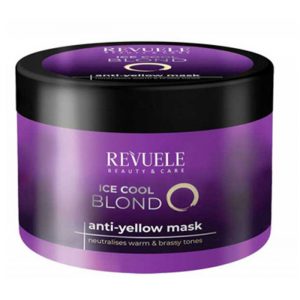Revuele Icedcool Blond Hair Mask 500ml tube with violet product visible on white background