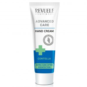 Revuele Hand Cream Advanced Care 100ml tube on a clean white surface, soft lighting