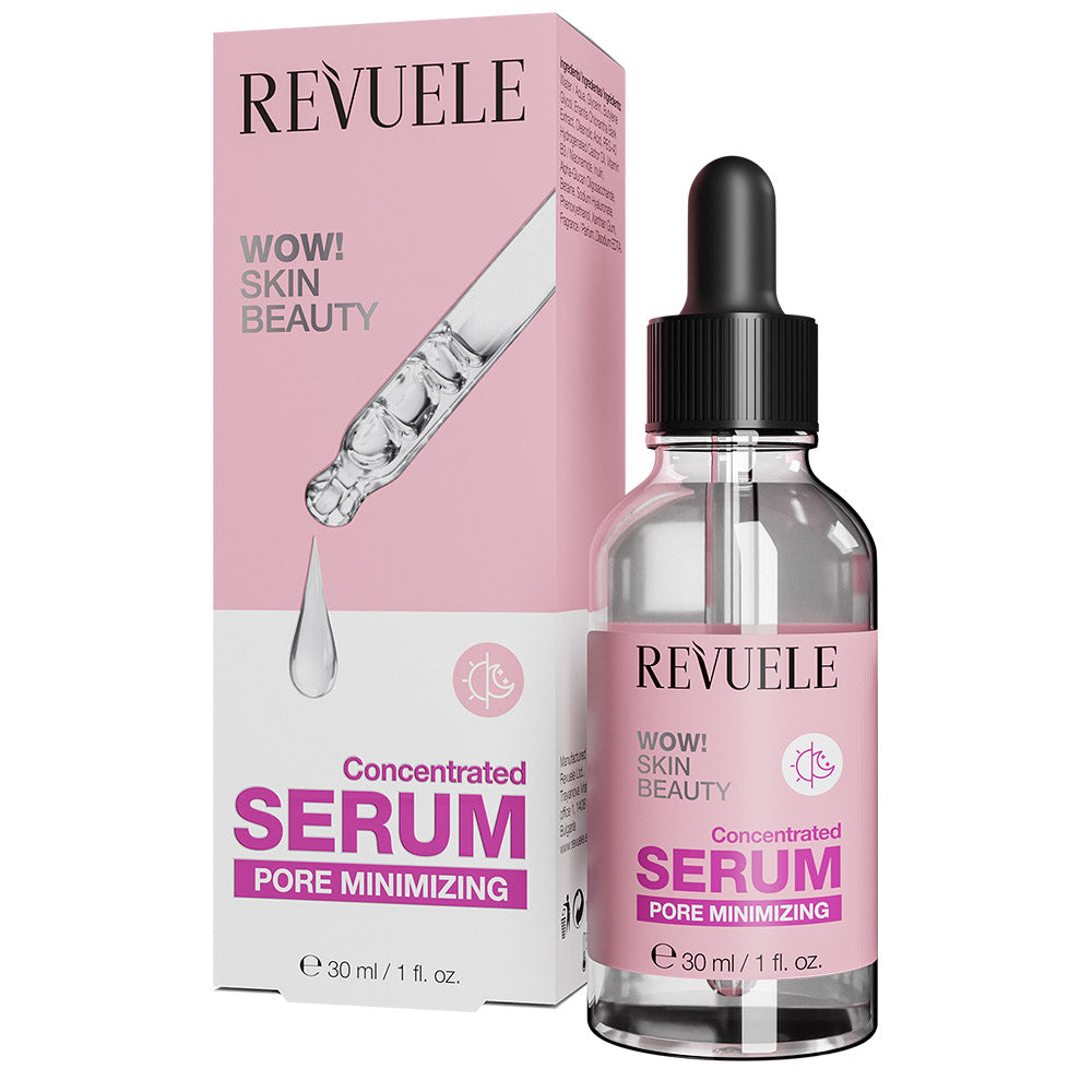 Revuele Wow! Skin Beauty Serum Pore Minimizing 30 ml bottle on white background