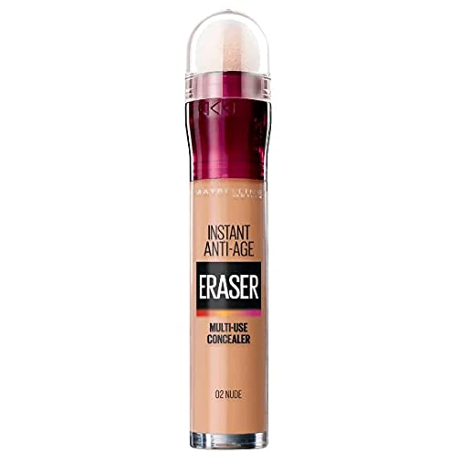 Maybelline Instant Anti-Age Eraser Concealer in shade 02 Nude, 6.8ml pen with sponge applicator