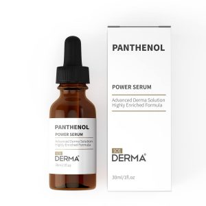 101 Derma Panthenol Serum 30ml bottle on white background, minimalist packaging