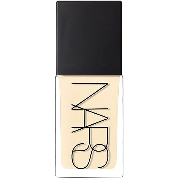 NARS Light Reflecting Foundation in shade Siberia 0, a lightweight glass bottle with black cap
