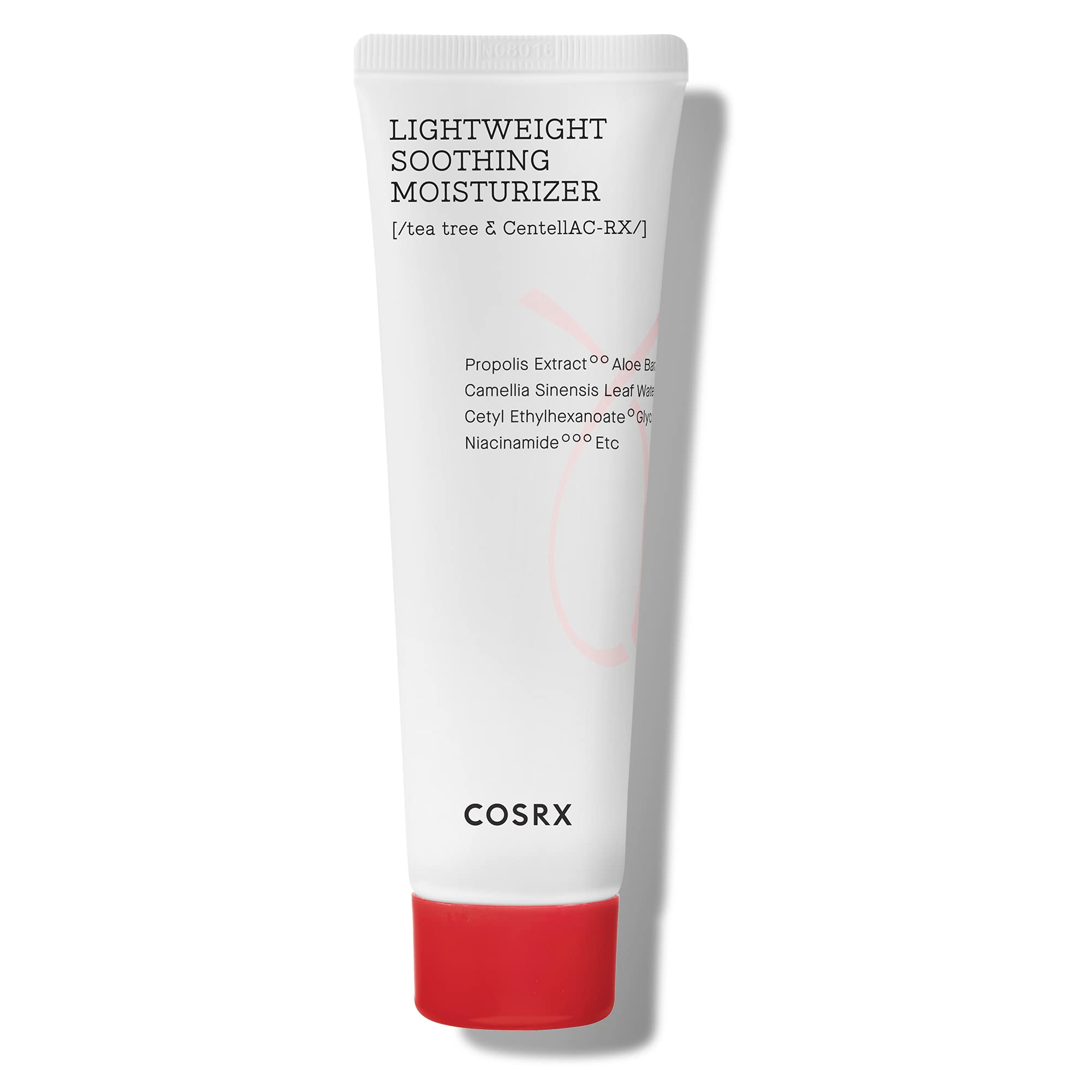 Cosrx Lightweight Soothing Moisturizer 80Ml tube with white cap and green accents on clean white background