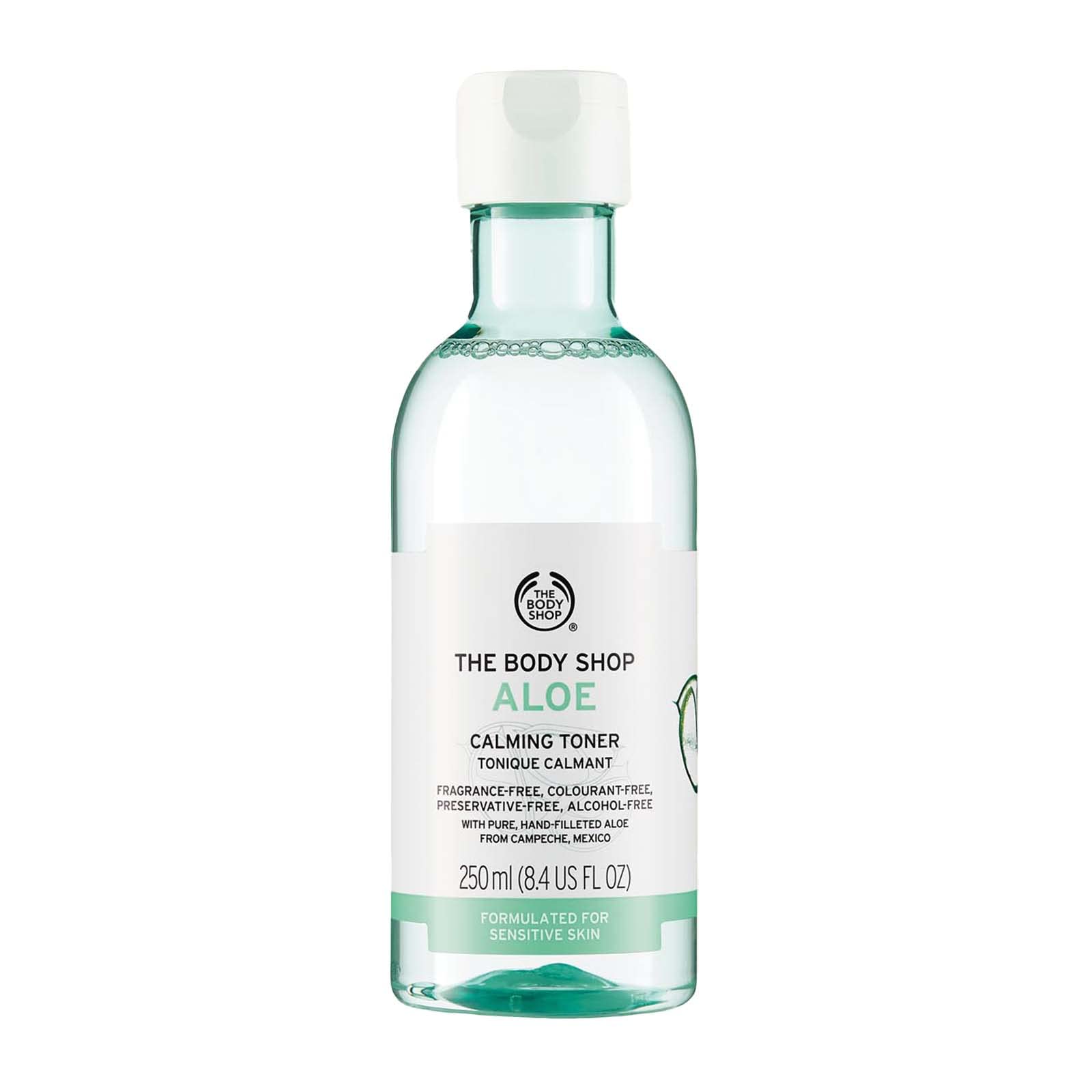 The Body Shop Aloe Calming Toner 250ml bottle with green label