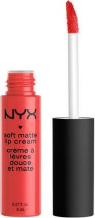 NYX Soft Matte Lip Cream NO.33MANILLE tube in hand, showing the shade and matte texture