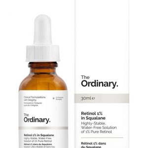The Ordinary Retinol 1% In Squalane 30ml bottle on white background