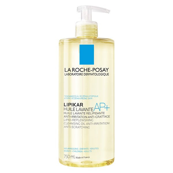 La Roche Posay Lipikar AP+ Cleansing Gel 750ml pump bottle front view