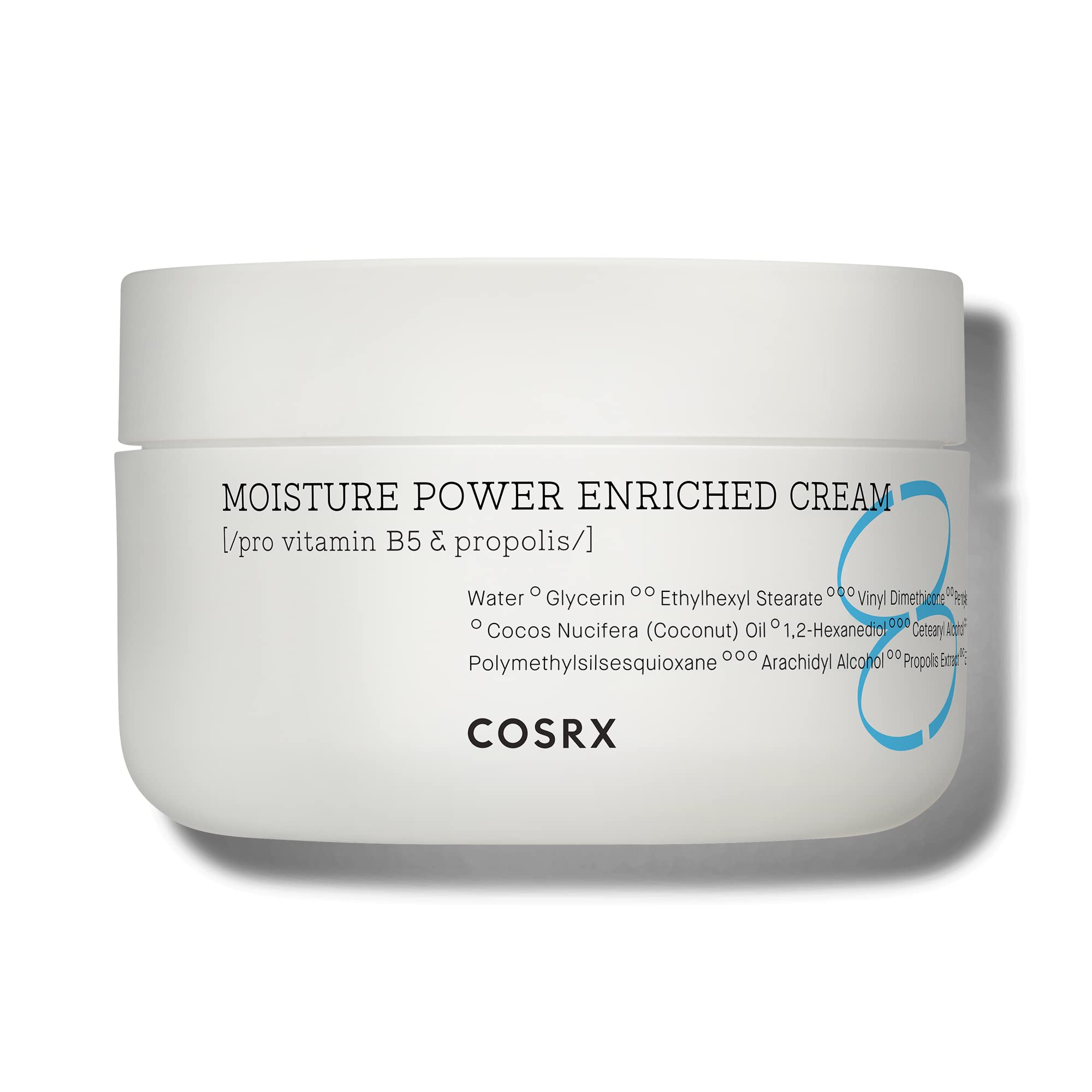Cosrx Moisture Enriched Cream 50ml jar with white cap, minimalist packaging