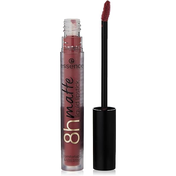 essence 8h matte liquid lipstick in shade 02 SILKY HAZELNUT, full-size tube with soft matte finish