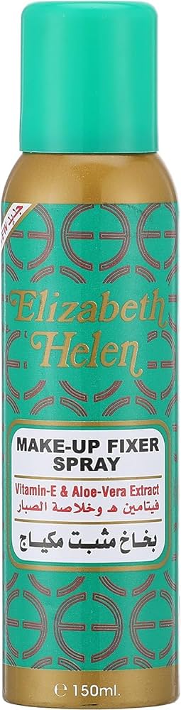 Elizabeth Helen Make Up Fixer Spray 150ml black bottle with white cap on white background
