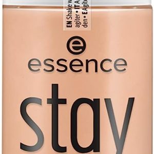 Essence Stay All Day foundation in 09 Golden Beige, 30 ml tube with minimalistic design