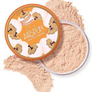 Coty Airspun Loose Face Powder in Honey Beige Light Peach Tone 2.3 oz container
