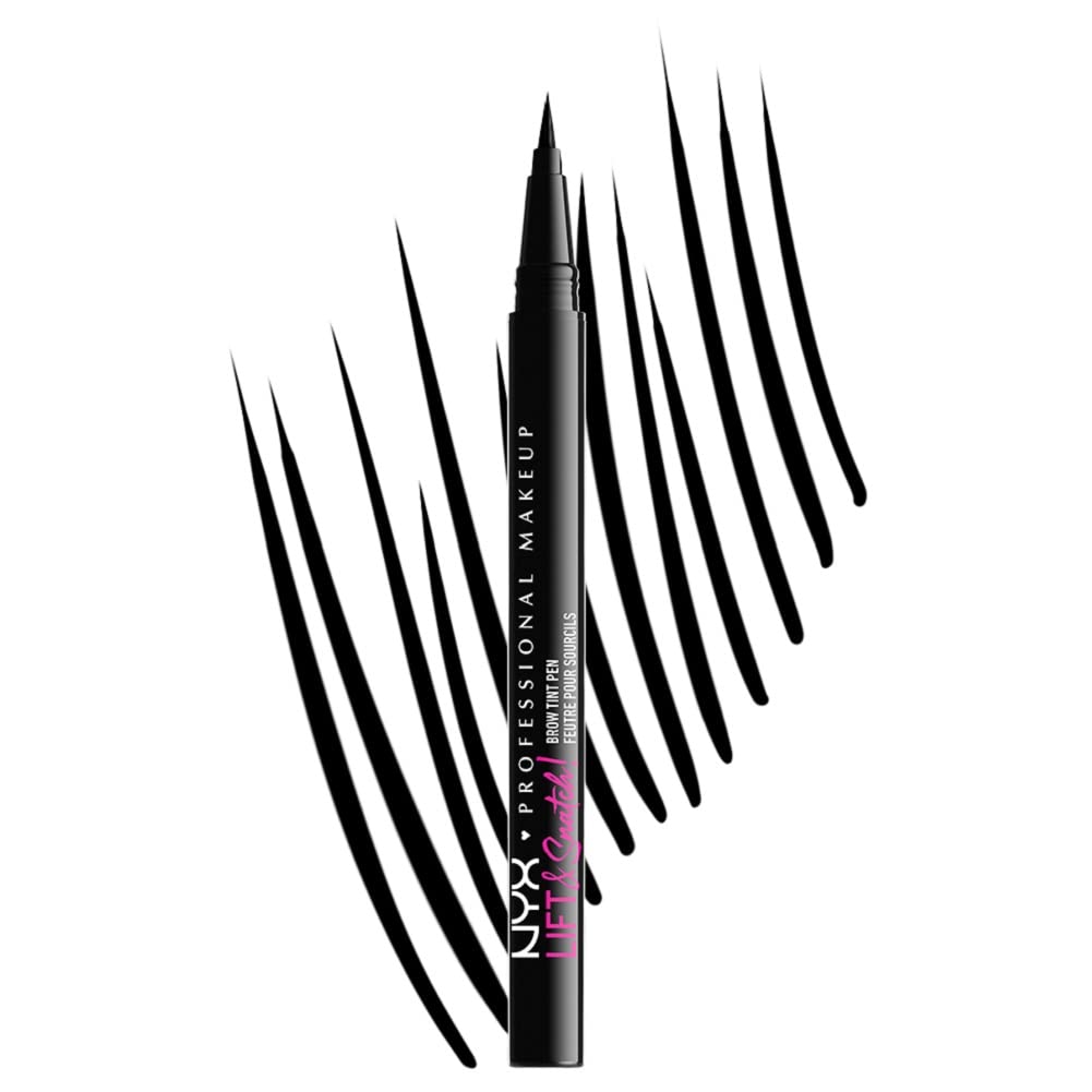 NYX Lift N Snatch Brow Tint Pen in Black, 1ML tube with micro-brush tip