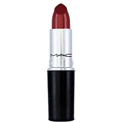 MAC Powder Kiss Lipstick Dare You No. 207 tube in rose-gold packaging, dark berry shade visible