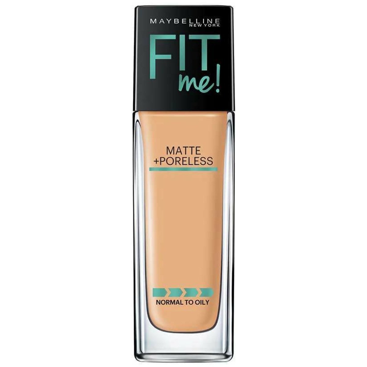 Maybelline Fit Me Matte+Poreless Foundation bottle in 238 Rich Tan on white background